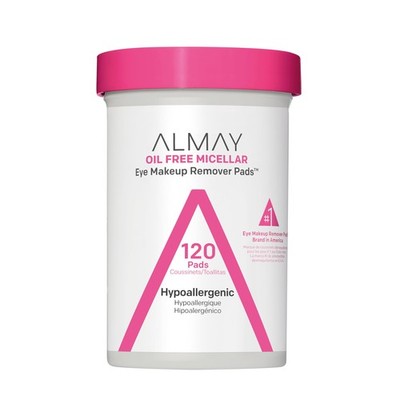 Almay Makeup Remover Pads, Micellar Gentle, 120 Count (Pack of 1), 120 Ct 