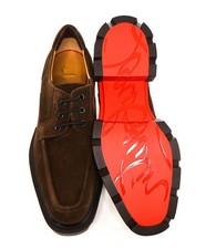 1195 Louboutin - Brown Suede Our Georges Lug Sole Derby - Us 10 43eu 1195 Louboutin - Brown Suede Our Georges Lug Sole Derby - Us 10 43eu
