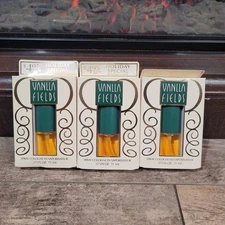 3 Vintage Coty Vanilla Fields Cologne Spray Travel .375oz 11ml New With Box NOS