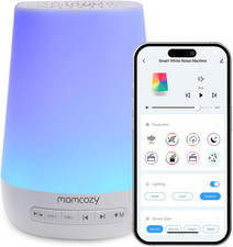 Baby Sound Machine, Momcozy White Noise Machine for Baby Sleeping with Night Lig