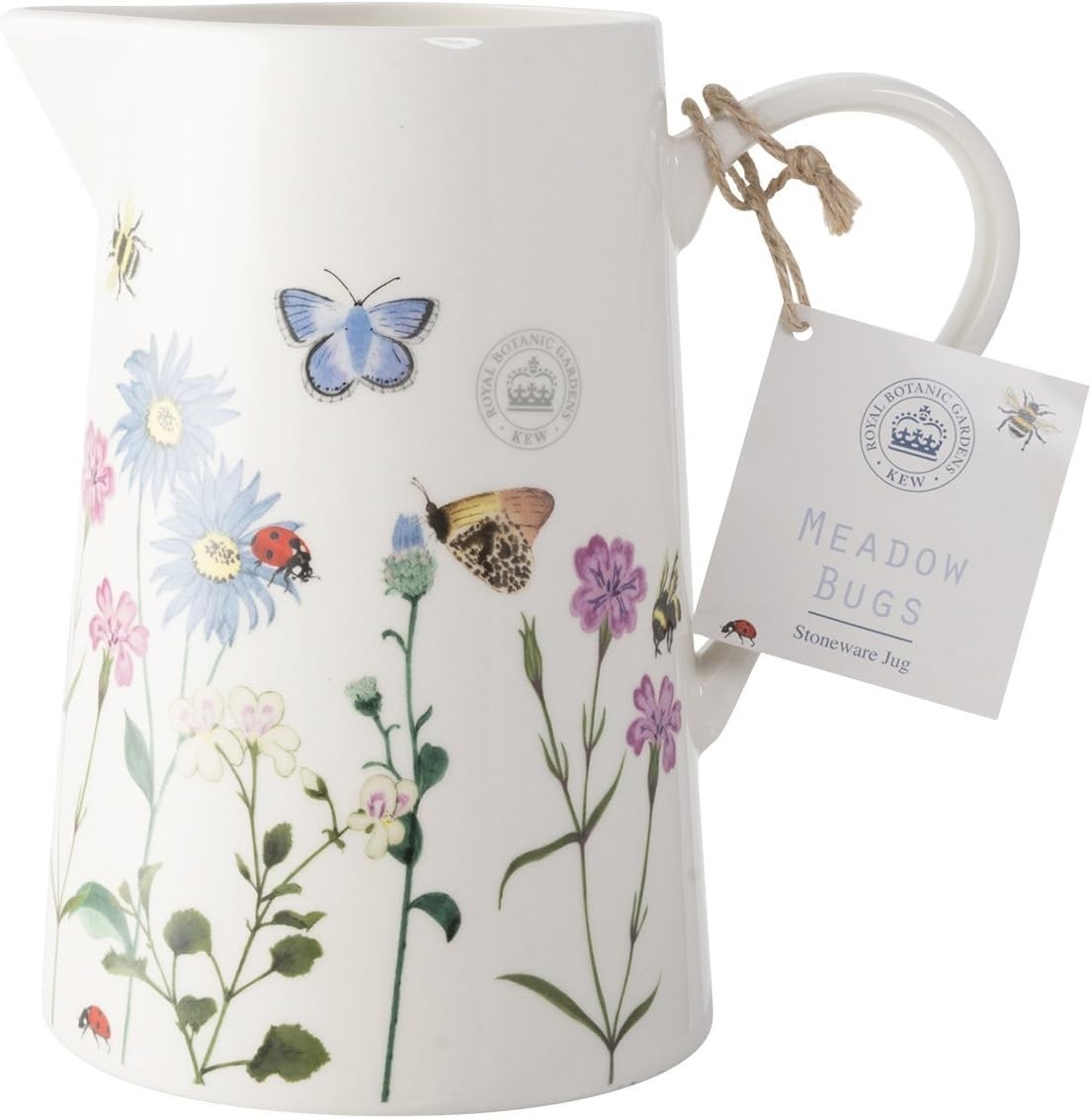 Royal Botanic Gardens Kew Meadow Bugs Ceramic Jug by Creative Tops, 1200 ml