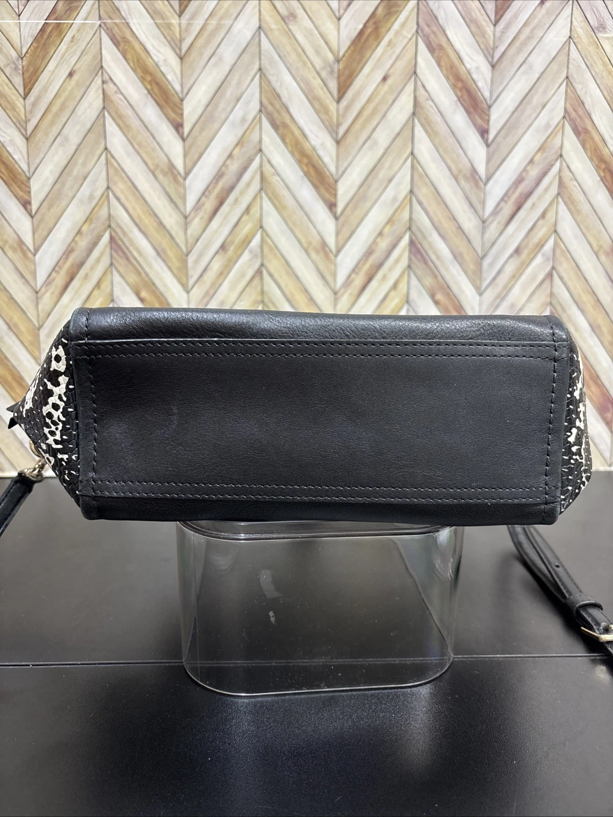 Coach Bleecker Riley Carryall in pelle di pitone bicolore goffrata