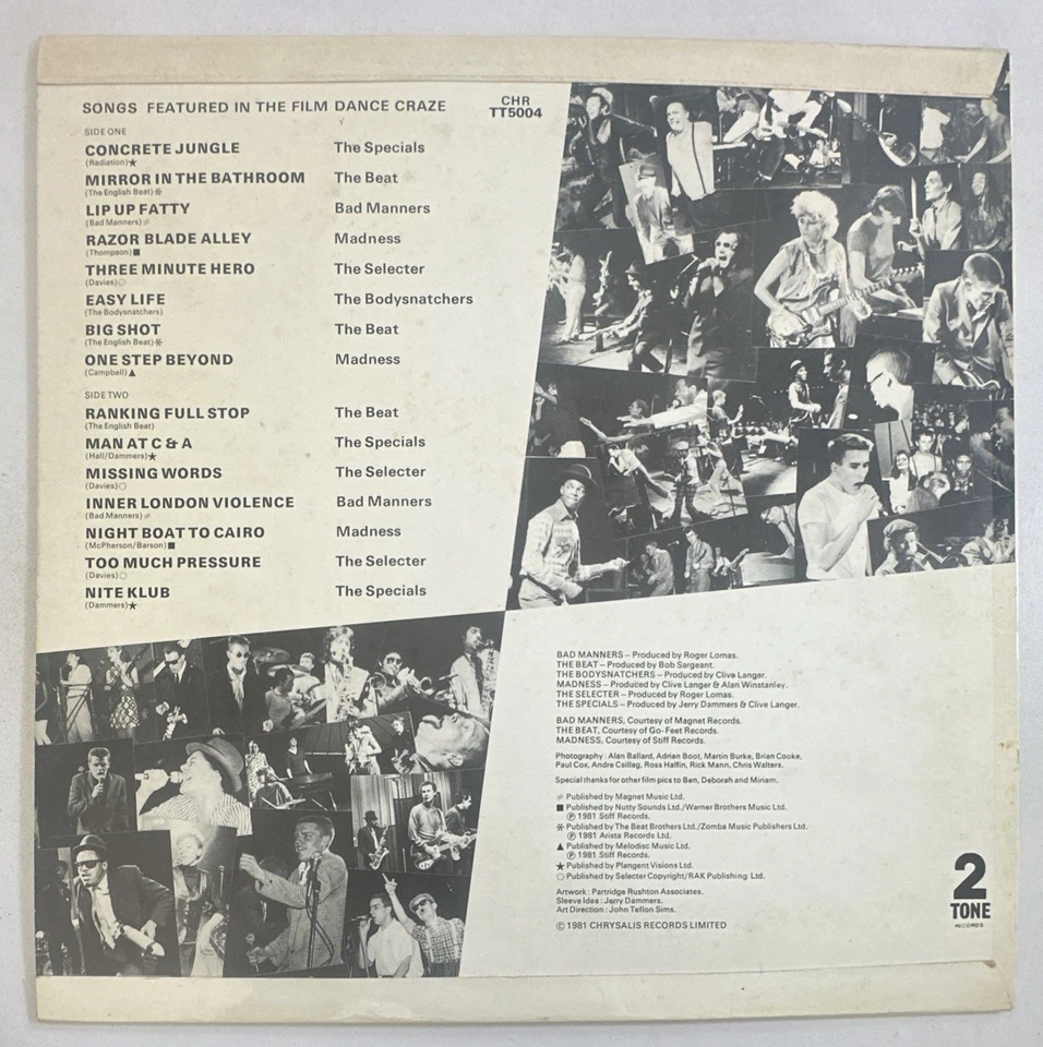 Dance Craze the Best of British Ska Vinyl LP Record 2Tone  CHR-TT5004 EX / VG - Image 3 of 4