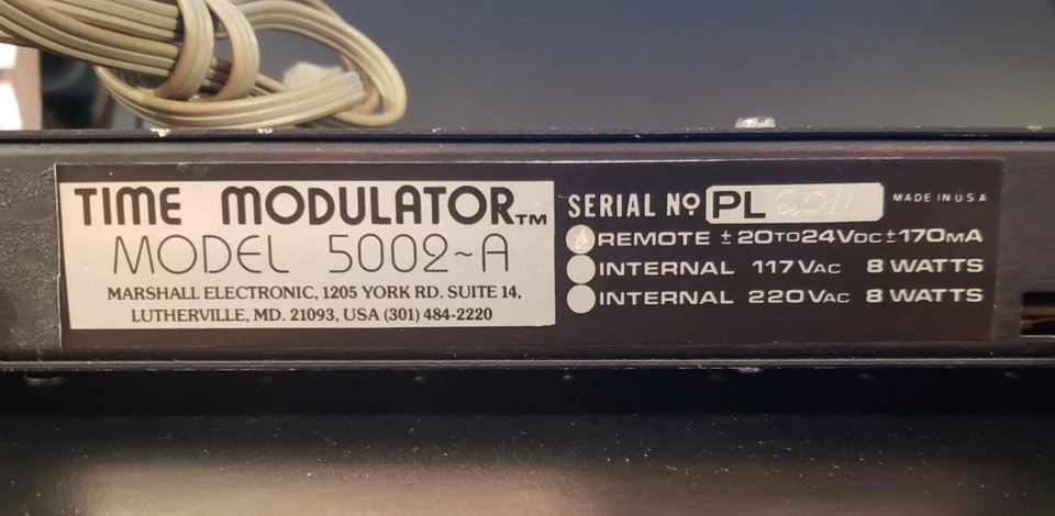 Modulador Marshall Time, estudio de grabación rack vintage, raro, procesamiento de sonido Foto 4 de 4