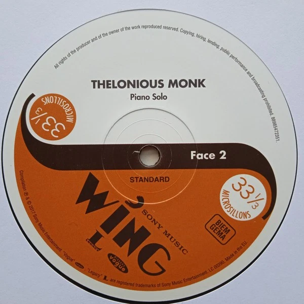 Thelonious Monk - Piano Solo (LP, RE, RM) (Very Good Plus (VG+)) - Image 4 of 4