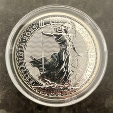 2023 Royal Mint 1oz Fine Silver Britannia Coin 999 Fine - In Capsule