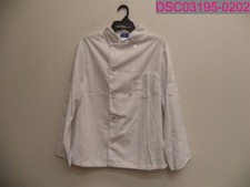 KNG White Lightweight Long Sleeve Chef Coat Size Small 2577