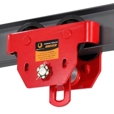BEAMNOVA I Beam Trolley 3 Ton Manual Adjustable for I-Beam Flange Width 3.66''...