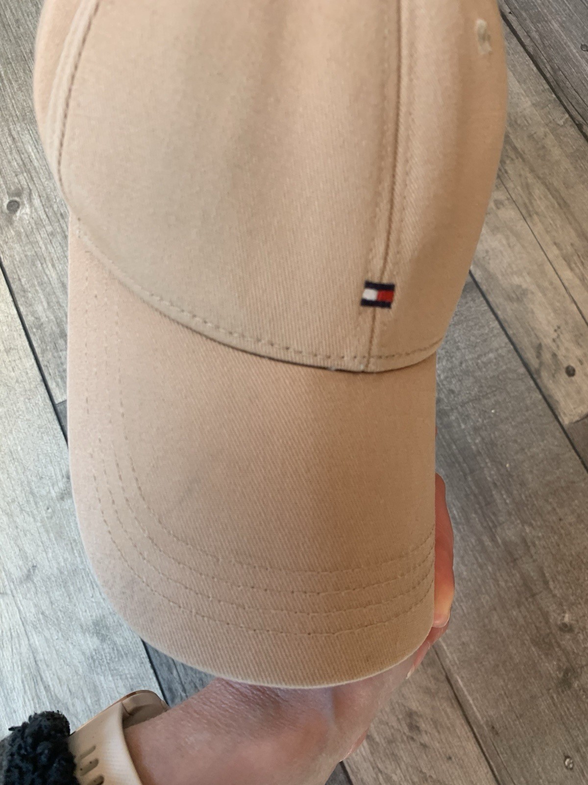 Tommy Hilfiger Essential Flag Embroidery Baseball Cap Beige Cream Logo image 7