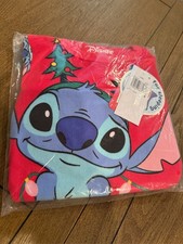Disney Stitch Christmas Pajama Set Fleece Holiday Red 2-Piece Sleepwear