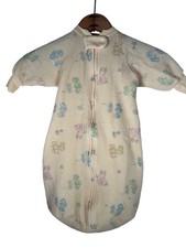 Vintage Carter s Yellow Sleep Sack Infant Baby Up To 21lbs Bear Bunny Made USA