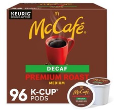 McCafe Premium Roast Decaf Coffee Keurig K-Cup Pods, Medium Roast, 96/Ct