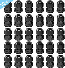 FULARR 30Pcs Premium Nylon PG9 Cable Gland, 4  8Mm Adjustable IP68 Waterproof Cab