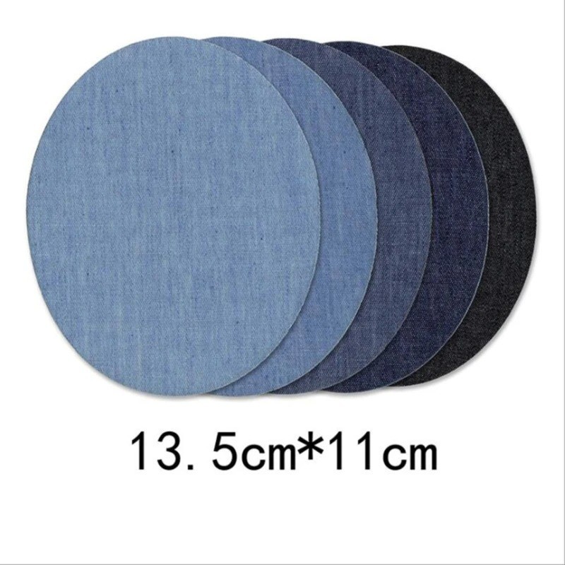 5 Colors DIY Iron on Denim Fabric Patches for Clothing Jeans Repair Kit ...