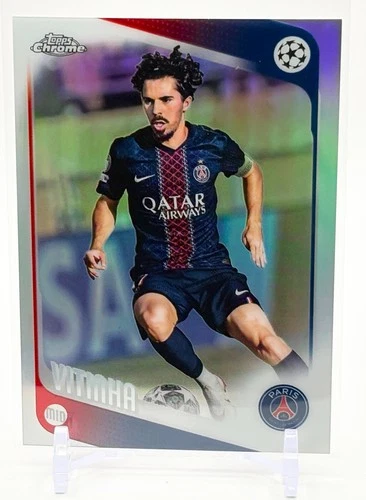 2025 Topps Chrome Vitinha Refractor #46 PSG UEFA Champions League Portugal