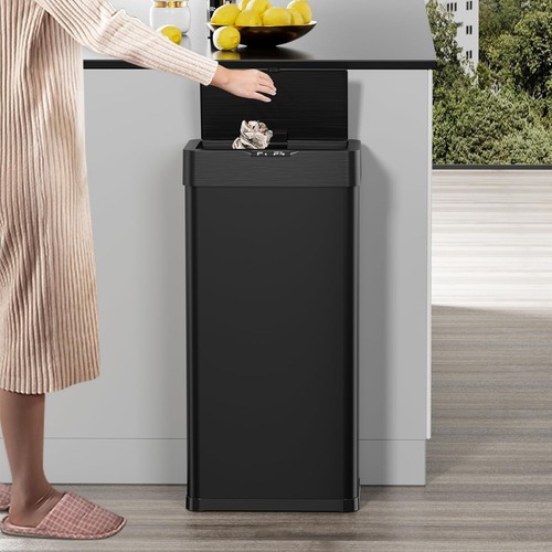 50L/13.2 Gallon Automatic Trash Can with Lid Touchless Motion Sensor Garbage Can - Picture 12 of 25