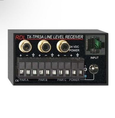 RDL TX-TPR3A Active 3-Pair Receiver, Twisted Pair Format-A Balanced Line Output