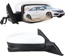 Passenger Side Door Mirror Compatible With 2016-2021 Honda Civic Sedancoupehat