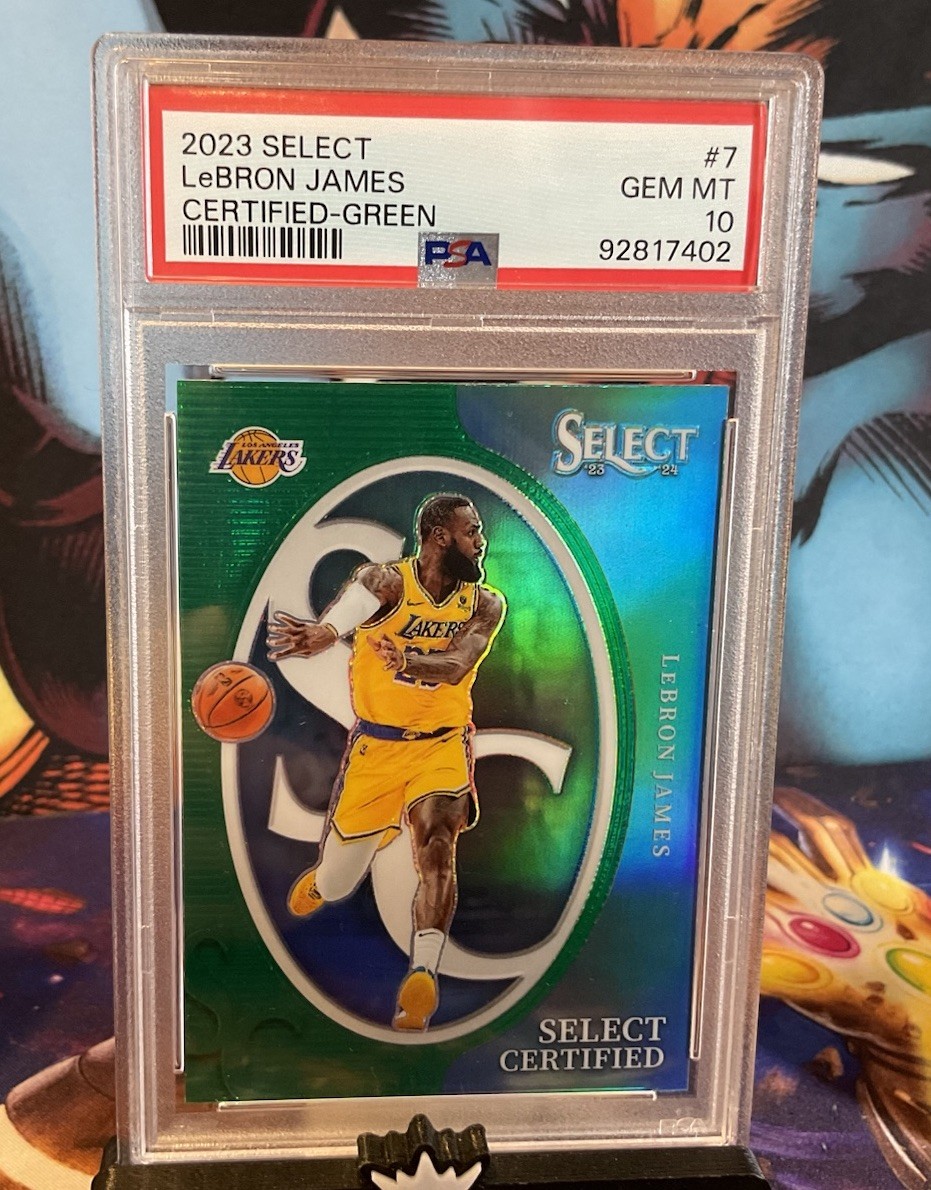 🔥2023 Select Certified #7 Green Lebron James Psa 10 Gem Mint🔥Lakers
