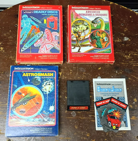 Intellivision 12 Games Lot : Cleaned, Tested, & Working - 8 Complete in Box