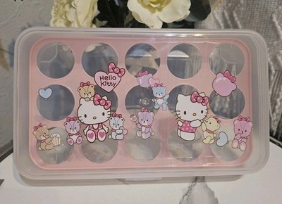 Hello Kitty große Eier Aufbewahrungsbox 24 x 15 x 7 cm 15 Plätze für Eier
