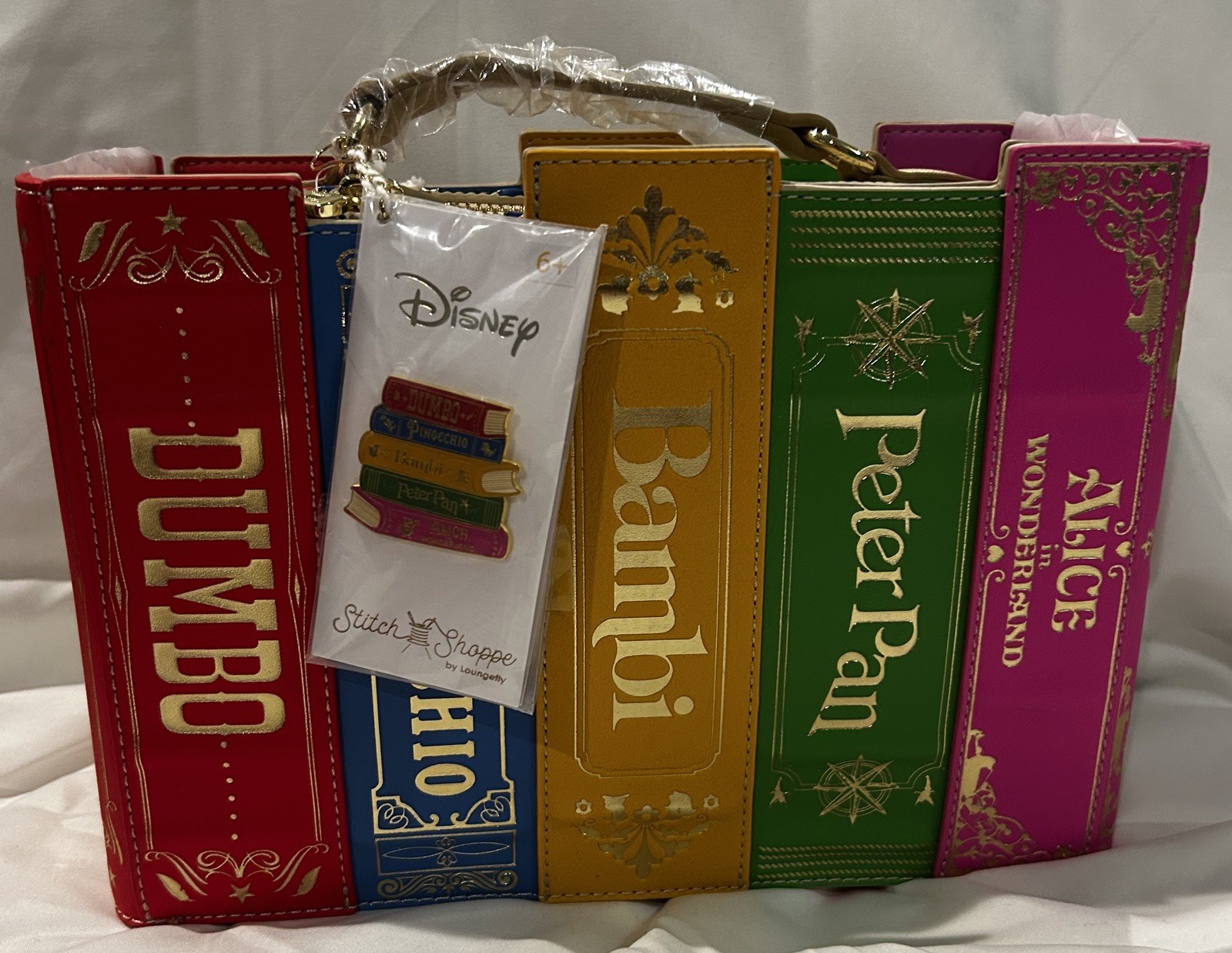 Loungefly Disney Stitch Shoppe Classic Disney Books Crossbody Bag