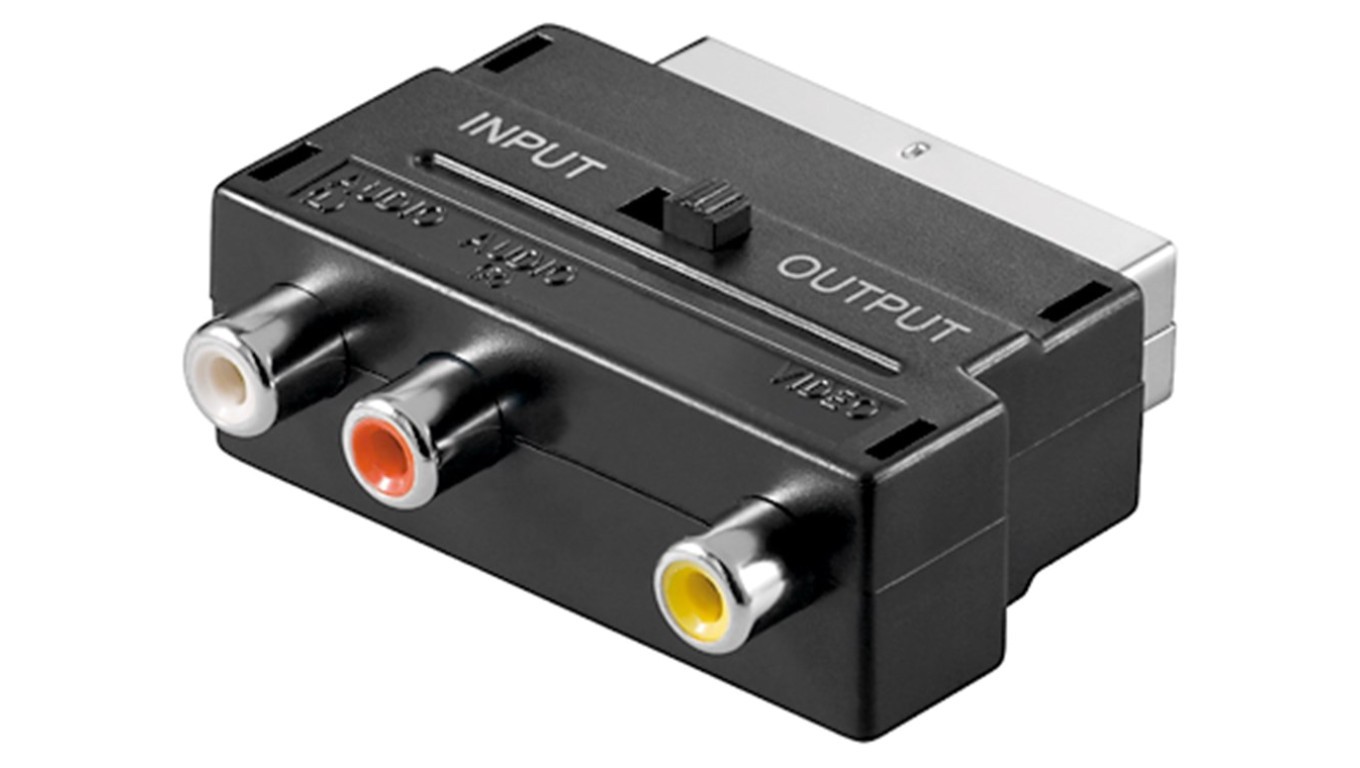 Scart to Composite Audio Video Adapter, IN/OUT Connector 50122