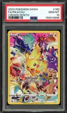 Pokemon Pikachu Crown Zenith Full Art Secret Rare #160 PSA 10 Gem Mint on eBay