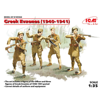 Greek Evzones 1940-1941 4 Figures Kit 1:35 Icm Kit Figure Militari -D- Neues Mod