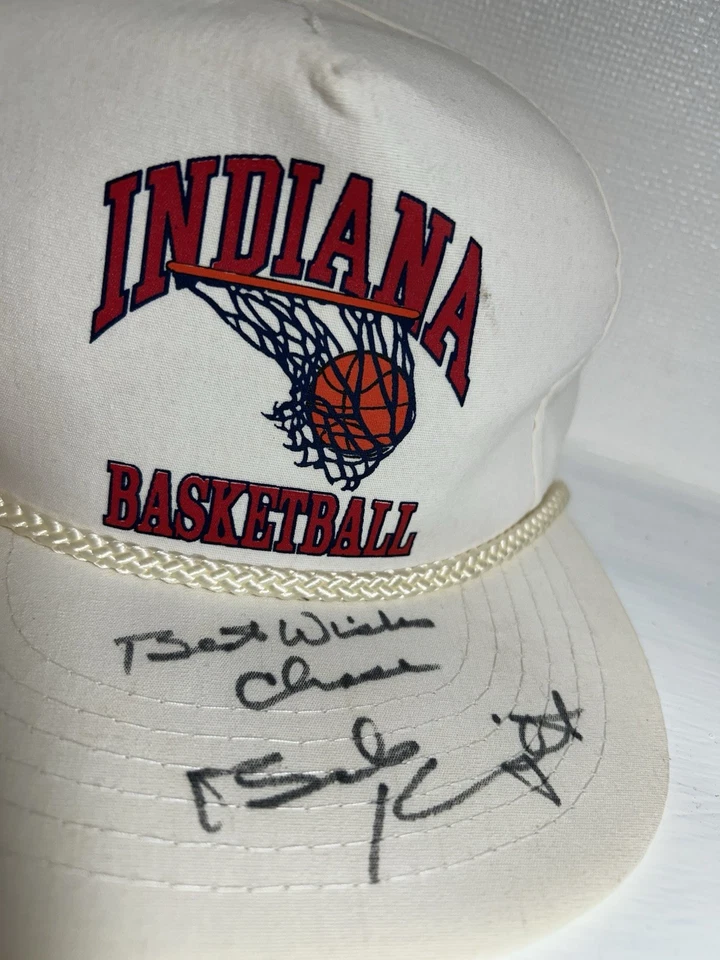 Sombrero de Colección Indiana Hoosiers Speedway Firmado Bob Knight Autografiado Raro Foto 2 de 4