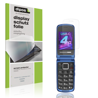 4x Schutzfolie matt für Usteetic T380D Displayschutzfolie Folie Display Schutz