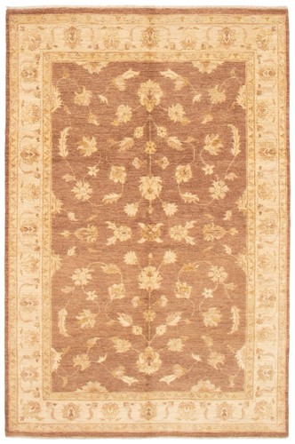 Traditional Hand-Knotted Bordered Carpet 6'0" x 9'0" Wool Area Rug