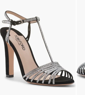 TOM FORD never worn, modified Crystal Embellishment Sandals size 38.5 (SIZE 8)