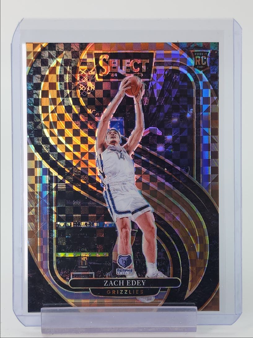 ZACH EDEY 2024-25 SELECT PREMIER LEVEL ROOKIE BRONZE CHECKER RC /49 Q4865