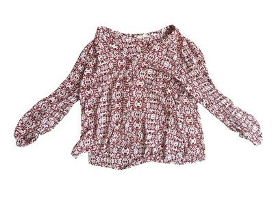 Alythea Blouse Womens Large Multicolor Pattern Long Sleeve Blouse