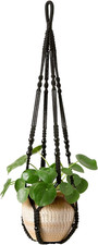 Macrame Plant Hanger Indoor Hanging Planter Basket with Wood Beads Decorative Fl