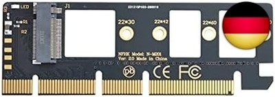 NFHK NGFF M-Key NVME M.2 SSD to PCI-E Express 3.0 16x X4 Adapter Without Bracket