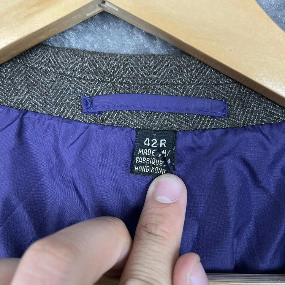 Blazer de tweed espiga marrón/gris Patagonia para hombre - talla 42R Foto 2 de 4