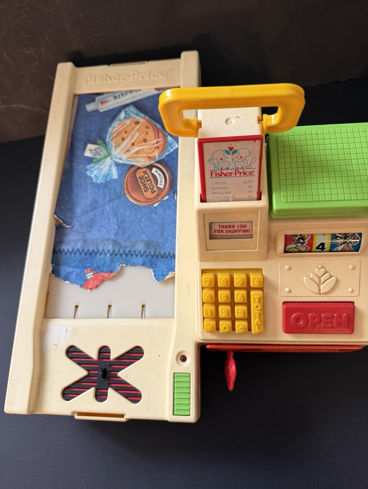 как выглядит Vintage 1988 Fisher Price Magic Scan Checkout Cash Register 2102 фото