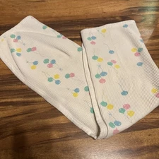 Baby Morgan Cotton Blanket Thermal Waffle Weave Pastel Balloons Vintage USA Cozy