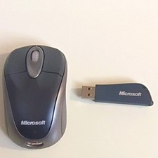 Microsoft Wireless Optical Mouse 3000 Model 1056 Gray/Black w/ USB Receiver