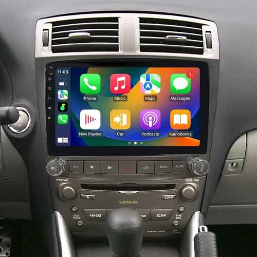 APPLE CARPLAY FOR LEXUS IS250 IS350 2006-2012 ANDROID 12 CAR STEREO RADIO GPS BT - Picture 1 of 16