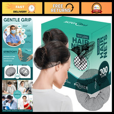 300 Pack Nylon Hair Nets - 24" Honeycomb Mesh, Breathable  Sturdy for Food, Med