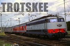 35mm Slide FS Italy Railway Electric Locomotive E444 096 1990 Original Italian