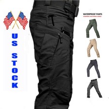 Mens Tactical Work Pants Cargo pants Combat Outdoor Waterproof Hiking Trousers