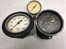 Vintage Pressure Gauges Steampunk Railroad Beacon Gage