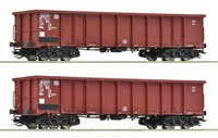 Tt 2-Tlg. Set: Offene GüTerwagen Eanos , Db Ep.Iv Roco 6680016 Neu