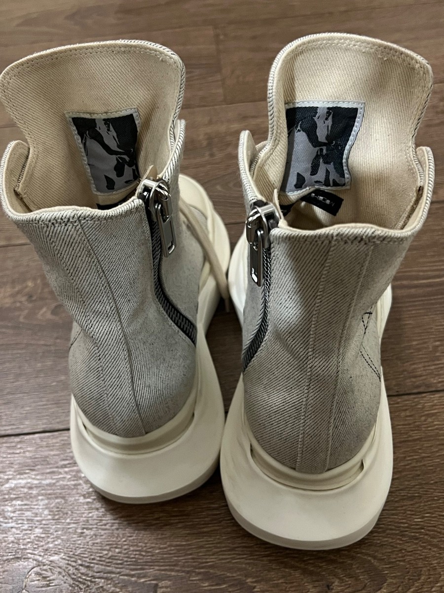 RICK OWENS DRKSHDW 37 Abstract high-top platform sneakers textile