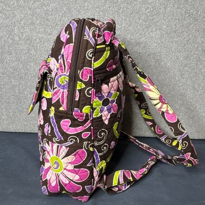 Vera Bradley Purple Floral Quilted Backpack s-l400.jpg main image 4
