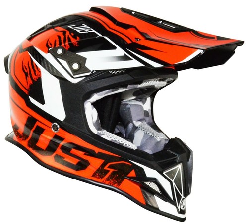 Just1 J12 Carbonio Fibra Adulti Acu Oro MX Fuoristrada Casco Dominator  Arancione | eBay